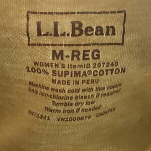 NWOT. L.L. Bean Yellow Pure Cotton Long Sleeve Tee.  M
